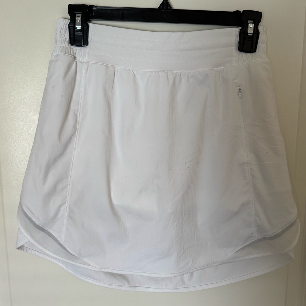 Lululemon White Skirt With Built-in Shorts
